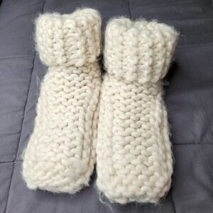 Lemon Cozy Knit Slippers